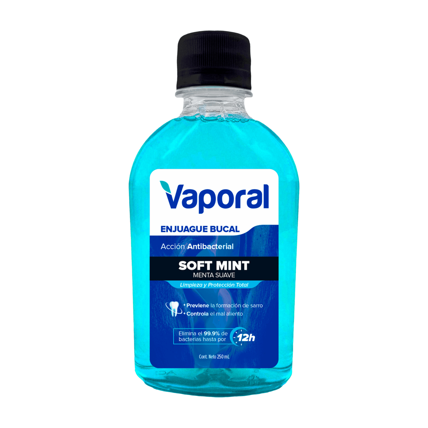 Enjuague Bucal Clinical Antibacterial Soft Mint VAPORAL 250 Ml