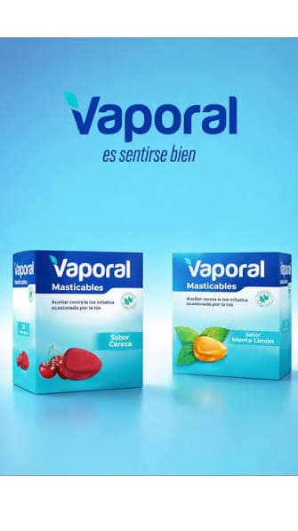 Tabletas Masticables Sabor A Cereza VAPORAL 4 X 2.50 G