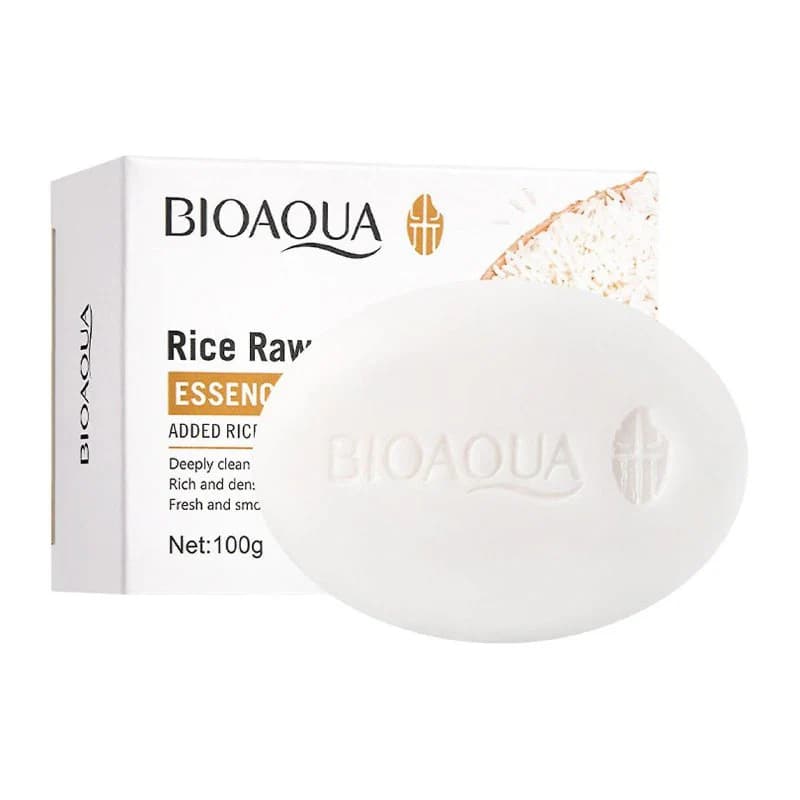 JABON FACIAL EN BARRA DE ESENCIA DE PULPA CRUDA DE ARROZ BIOAQUA 100G